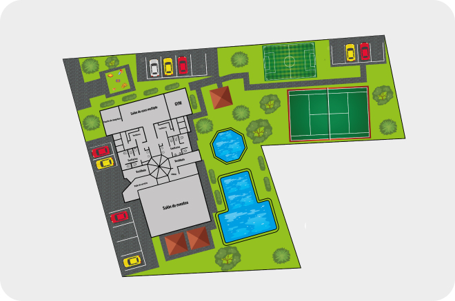 Mapa de amenidades.