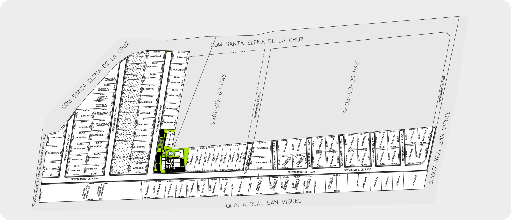 Plano con lotificación